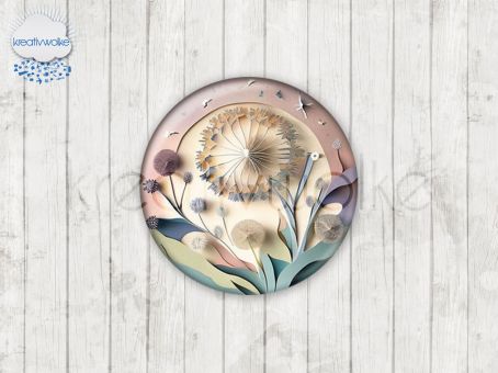 Motiv-Cabochons 1929-5 Pusteblume | Loewenzahn 