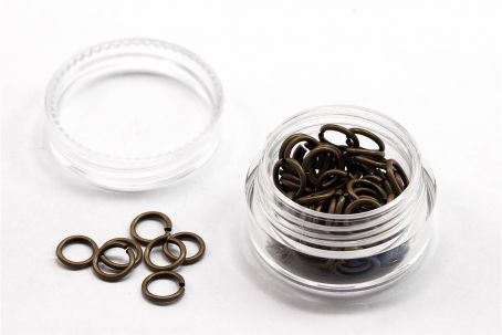 Biegeringe bronze und silber 4mm-7mm Antikbronze 7mm