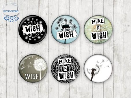 Motiv-Cabochons 1015 Wish | Pusteblume | Löwenzahn 