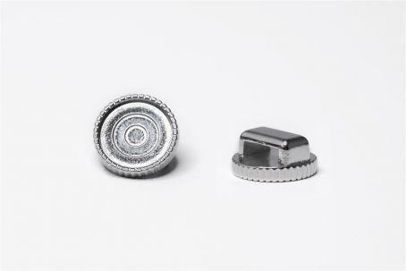 Cuoio Schieber gekrönt silber für 12mm Cabochons 